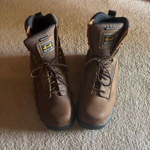 Rugged Brown Leather Boots for Men